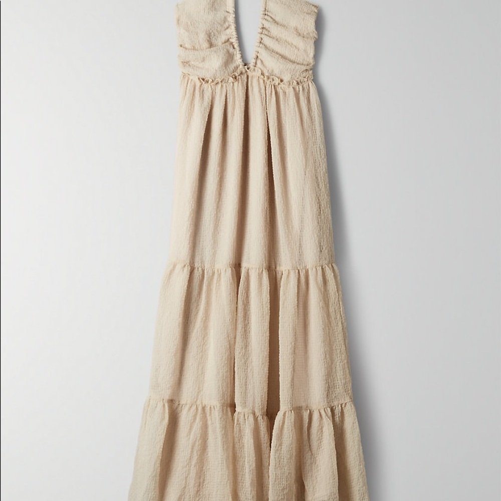 Aritzia Le Fou Wilfred Swing Dress (Beige Color)